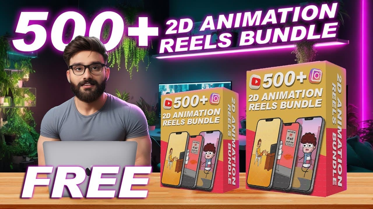 500+ Glowing Motion Graphics Reel Assets thumbnail 4